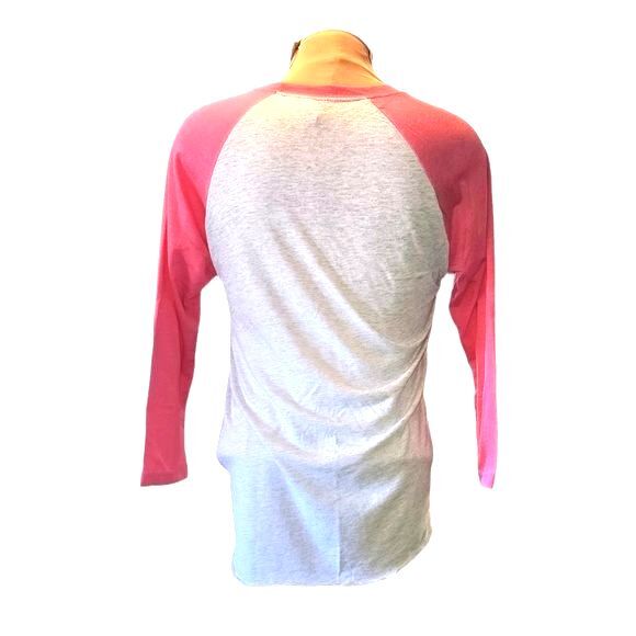 Next Level Apparel Christmas "Hippopotamus" Gray & Pink Graphic Jersey Size XS - Picture 4 of 6